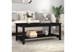 VidaXL Salontafel 110x55x45 cm Grenenhout Zwart - 75% Korting