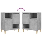 Dressoir Betongrijs Bewerkt Hout (60x35x70 cm) - 60% Korting