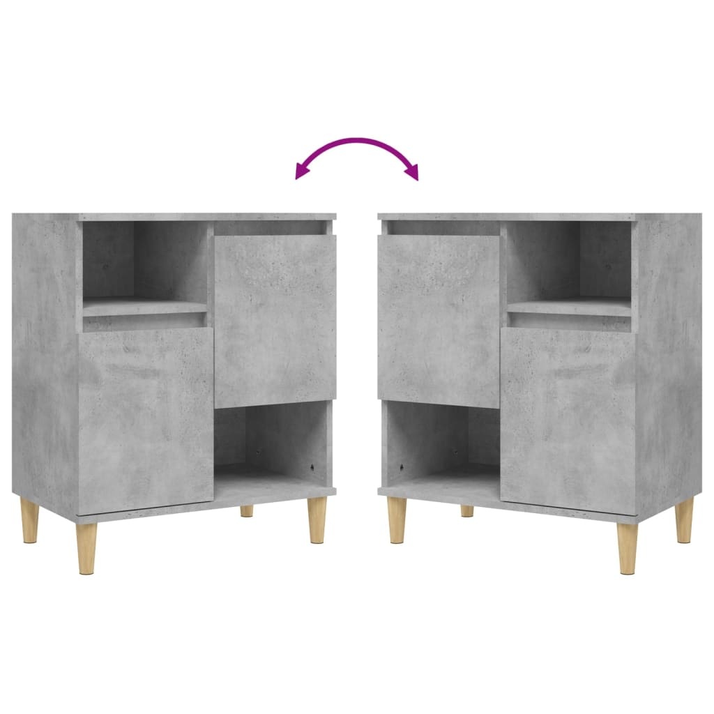 Dressoir Betongrijs Bewerkt Hout (60x35x70 cm) - 60% Korting