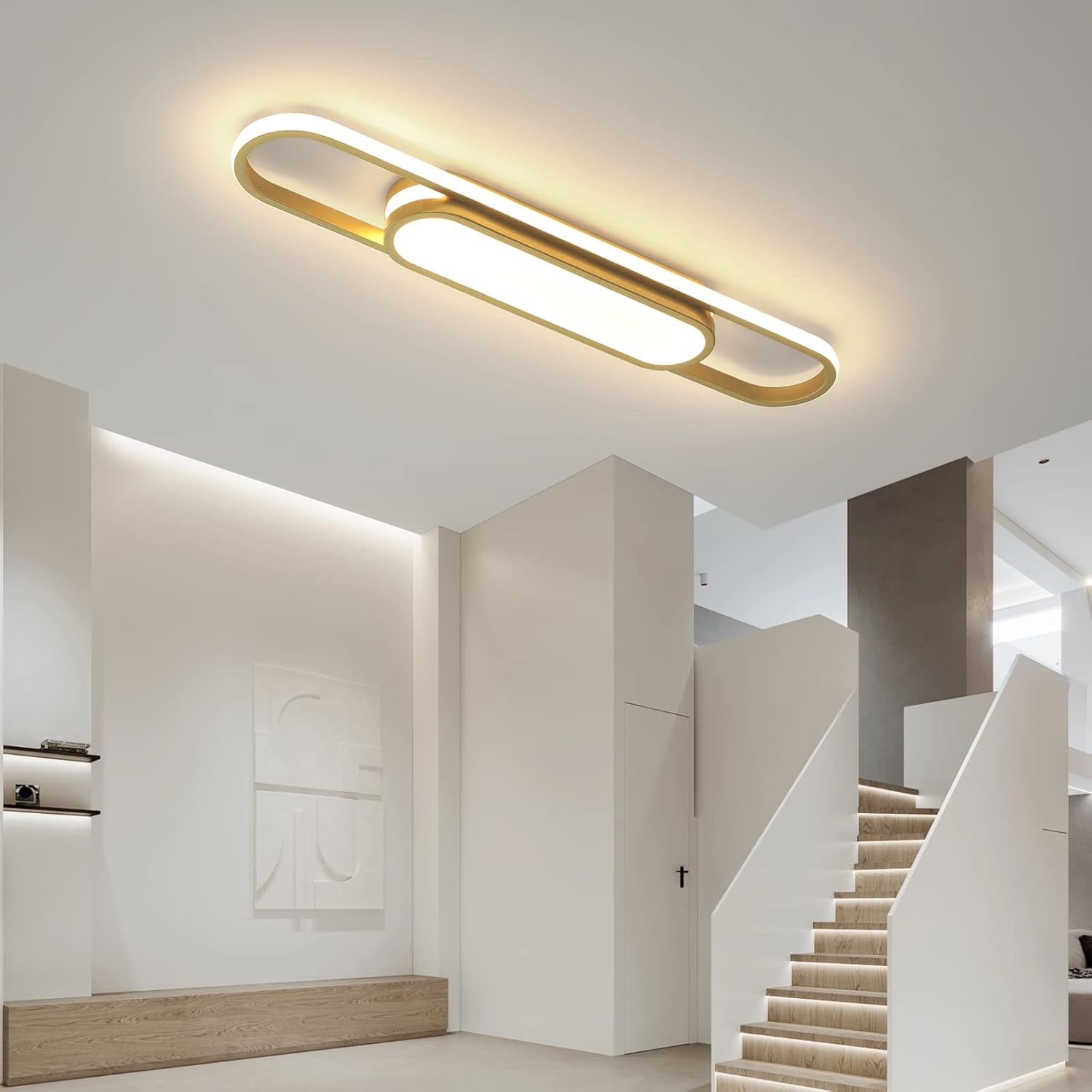 LED Plafondlamp Goud 70cm - 62% Korting