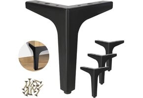 Meubelpoten Zwart Metaal Driehoekig 10 cm - 33% Korting!