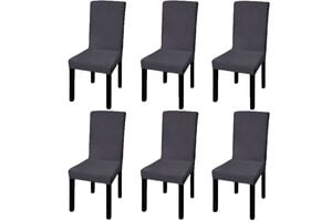 vidaXL Stoelhoezen 6 Stuks - Antraciet (39% Korting)