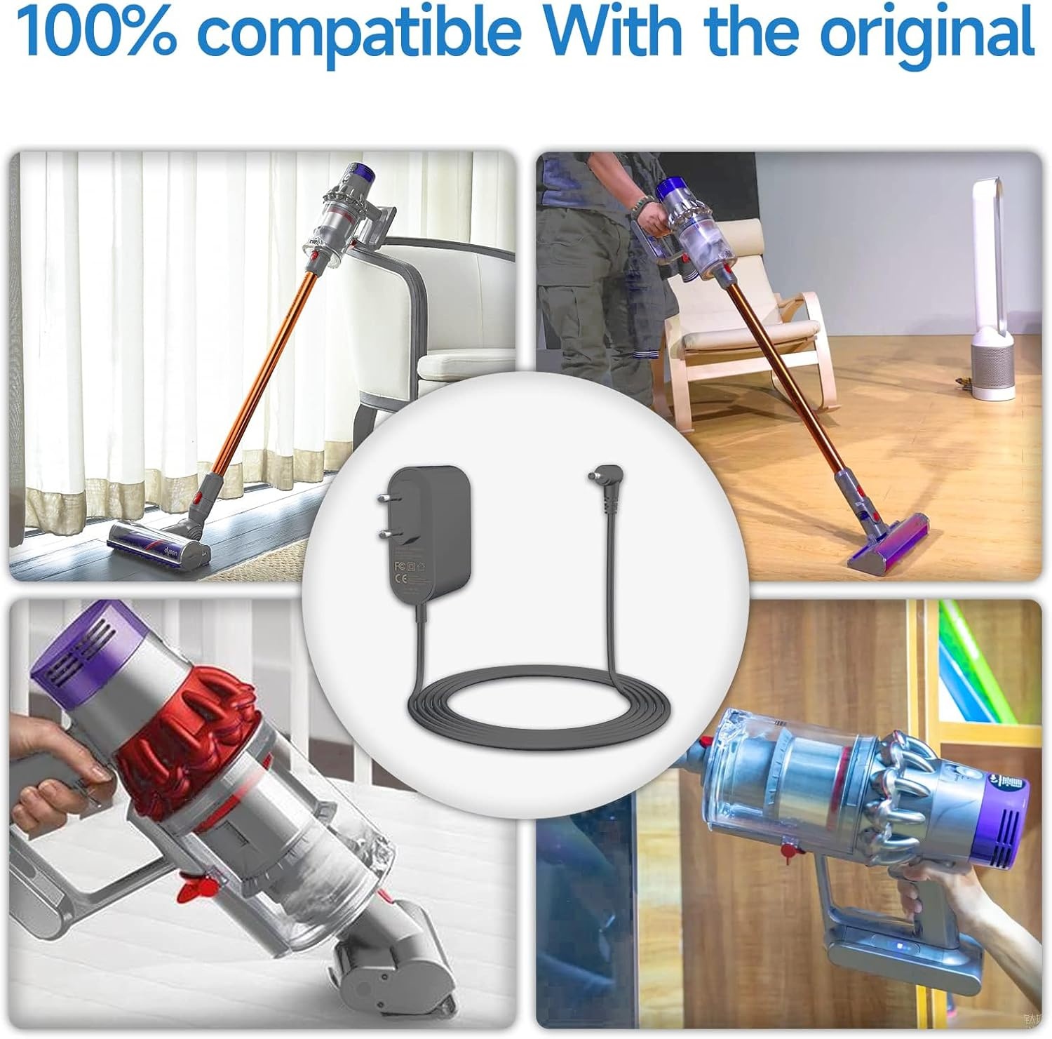 49% Korting: Dyson Oplaadkabel Adapter 26.1V 1.8m - Ongebruikt