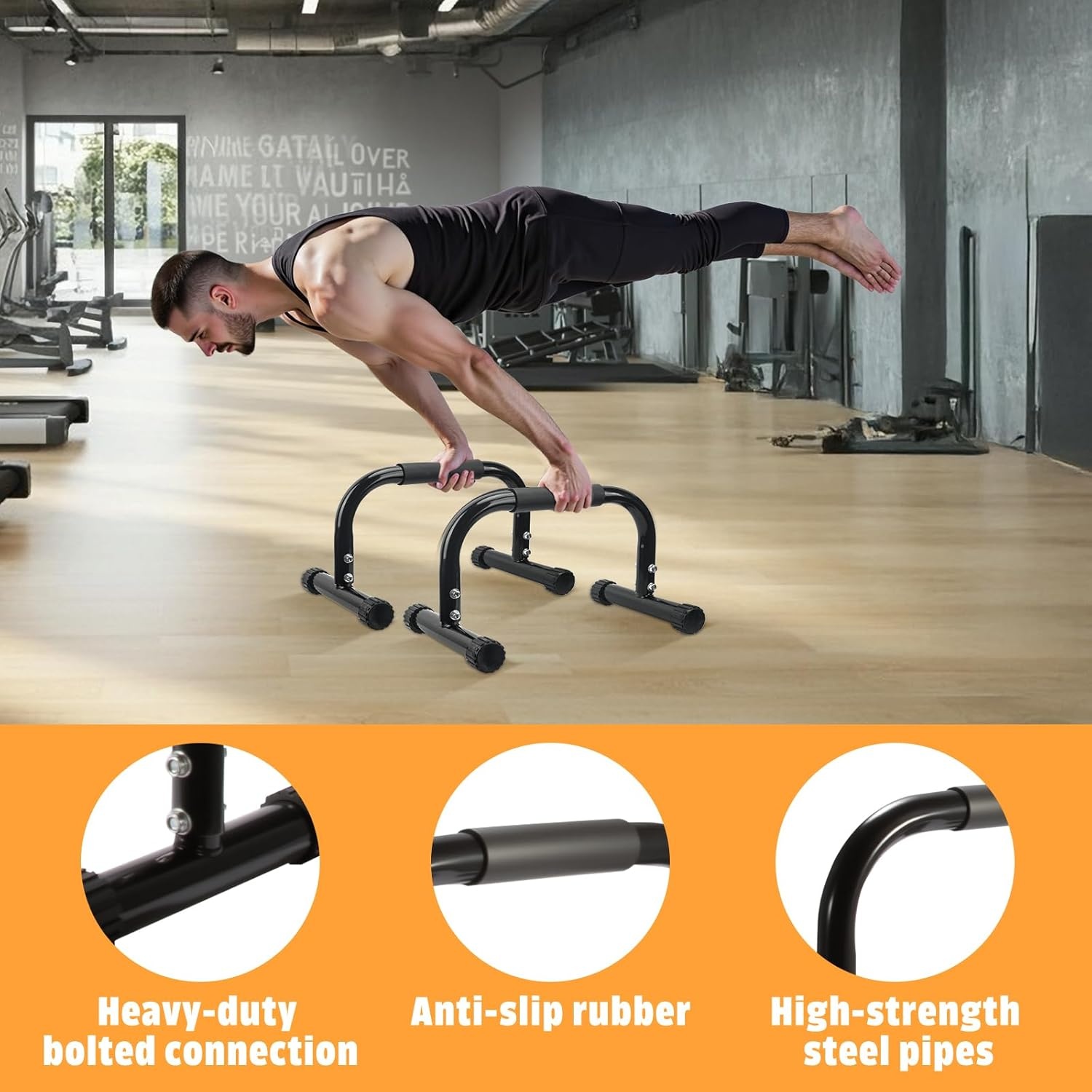 Parallettes Ligsteunen voor Push-ups & Dips - Ergonomisch & Duurzaam Thuistrainingsapparaat