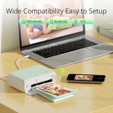 Draagbare fotoprinter met WiFi, 10x15 cm, 54 vellen, fotobewerking, voor smartphone & laptop