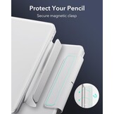 Toetsenbordhoes met magnetische standaard, verlichte toetsen en multi-touch trackpad voor iPad Pro 11 inch & iPad Air 11 inch (M3/M2), wit