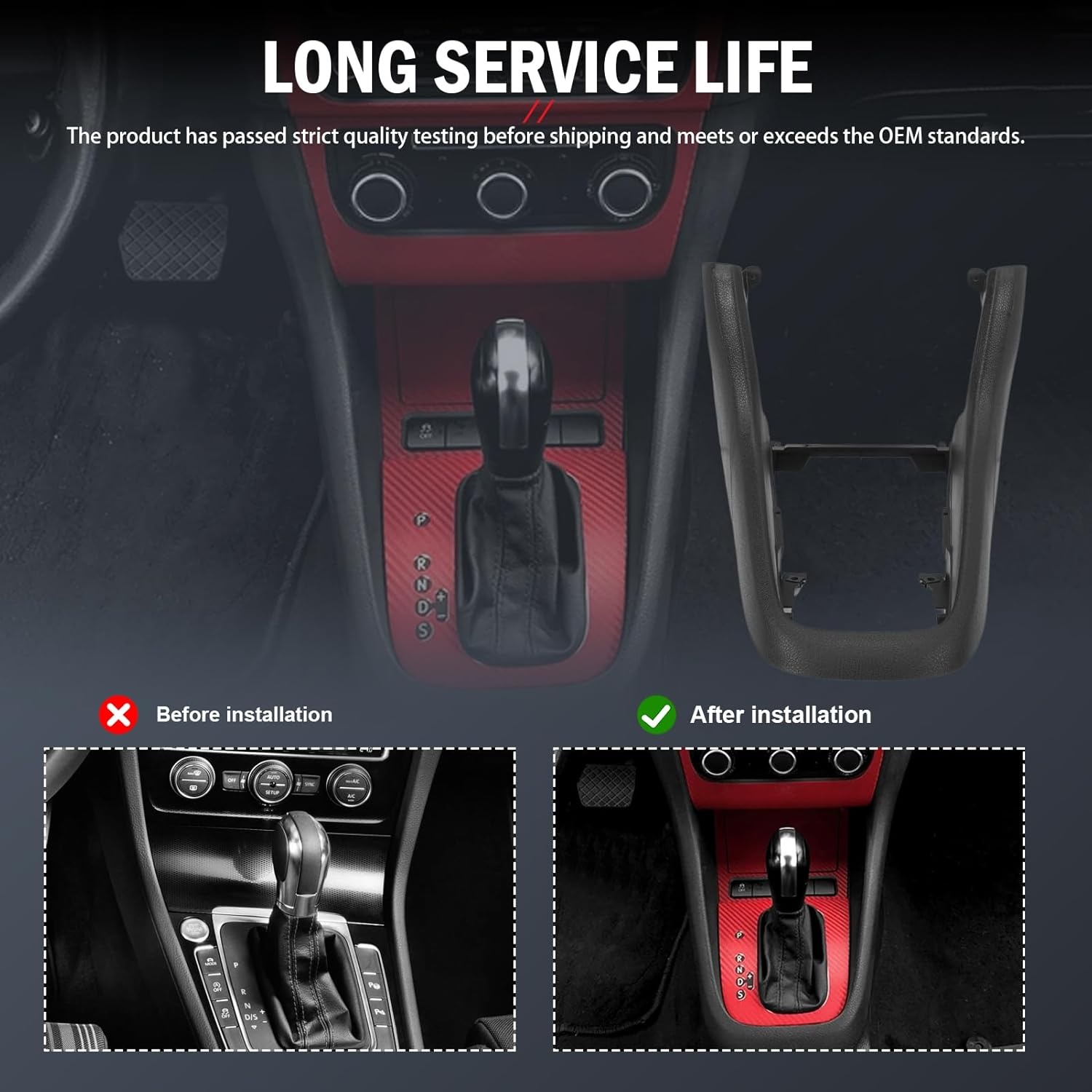 Middenconsole Bekleding Golf 6 MK6 (2008-2013) - Zwart ABS (64% Korting)