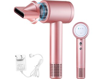 Draadloze Ionische Haardroger - 52% Korting! Roze