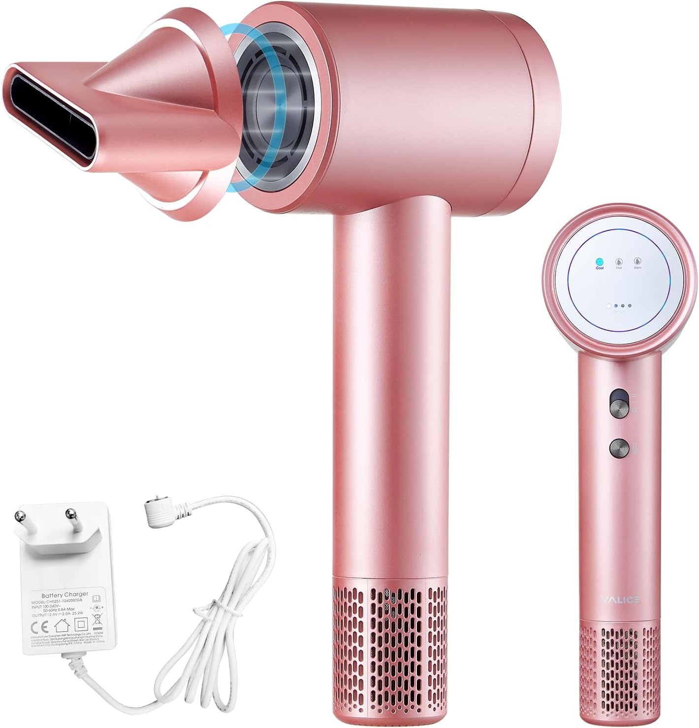 Draadloze Ionische Haardroger - 52% Korting! Roze