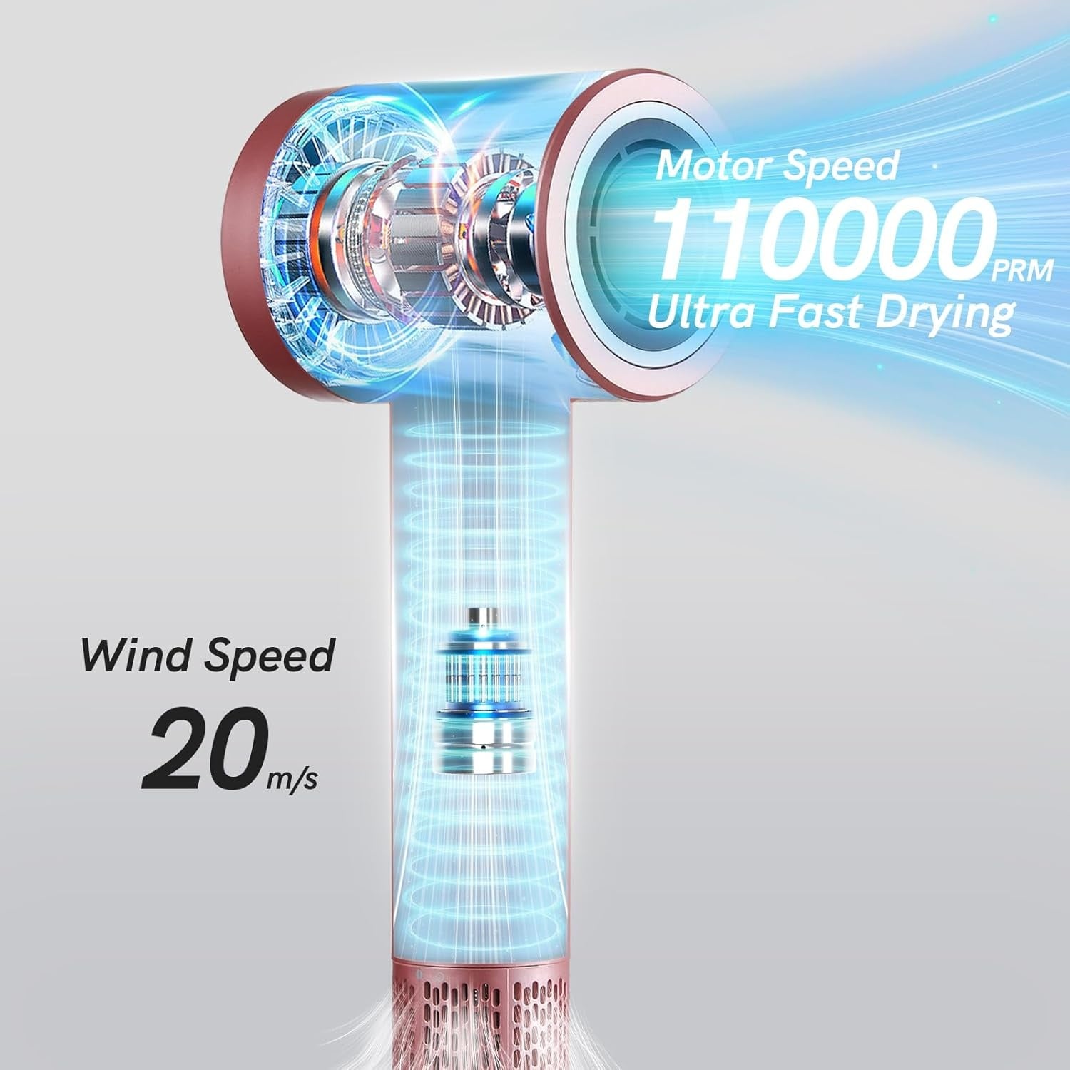 Draadloze Ionische Haardroger Roze | 61% Korting | Digitaal Scherm