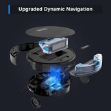 Robotstofzuiger met dweilfunctie 2-in-1, 4500 Pa zuigkracht, 150 min, wifi, voor dierenharen, tapijt & harde vloeren