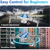 Mini Drone met 1080P Camera, 270° Obstakeldetectie, Optische Flow Positionering - Blauw