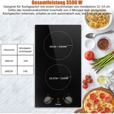 Inductiekookplaat 30 cm - 2 Zones - 3500W - Met Draaiknop - Inclusief Aansluitstekker
