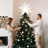 3D LED Kerstster Buiten 58 cm met Batterij & Timer - Opvouwbaar, Weerbestendig, 18 Punten