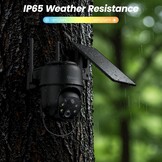 Draadloze Buitencamera met Zonnepaneel, 2K, 360° Pan/Tilt, PIR Alarm, Kleur Nachtzicht, IP65 Waterdicht