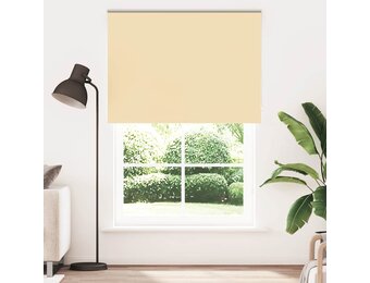 vidaXL Rolgordijn verduisterend 145x230 cm stofbreedte 141,6 cm beige