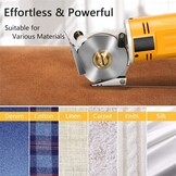 Elektrische roterende stofsnijder draagbaar - Mini schaar met 2 inch rond mes, snijdikte 25mm voor meerlaagse stoffen, textiel, leer, tapijt