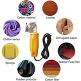 Elektrische roterende stofsnijder draagbaar - Mini schaar met 2 inch rond mes, snijdikte 25mm voor meerlaagse stoffen, textiel, leer, tapijt