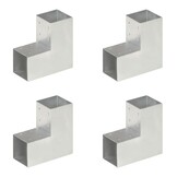 vidaXL L-vormige Paalverbinders (4 st.) - 46% Korting!