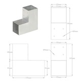 vidaXL L-vormige Paalverbinders (4 st.) - 46% Korting!