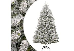 Besneeuwde Kunstkerstboom met Scharnieren - 240 cm (68% Korting)