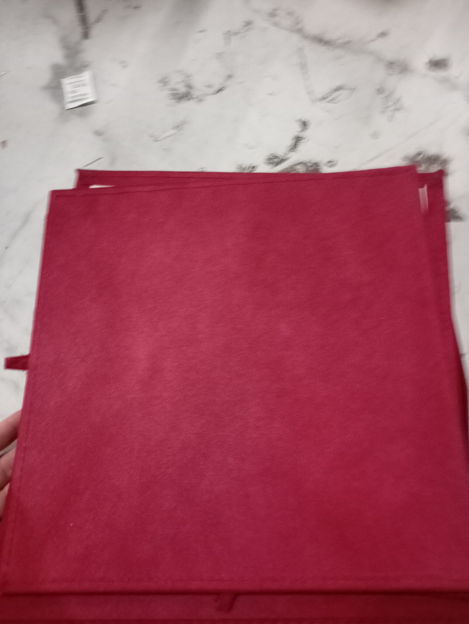 VidaXL Opbergboxen Donkerrood - Set van 2 - 32x32x32cm