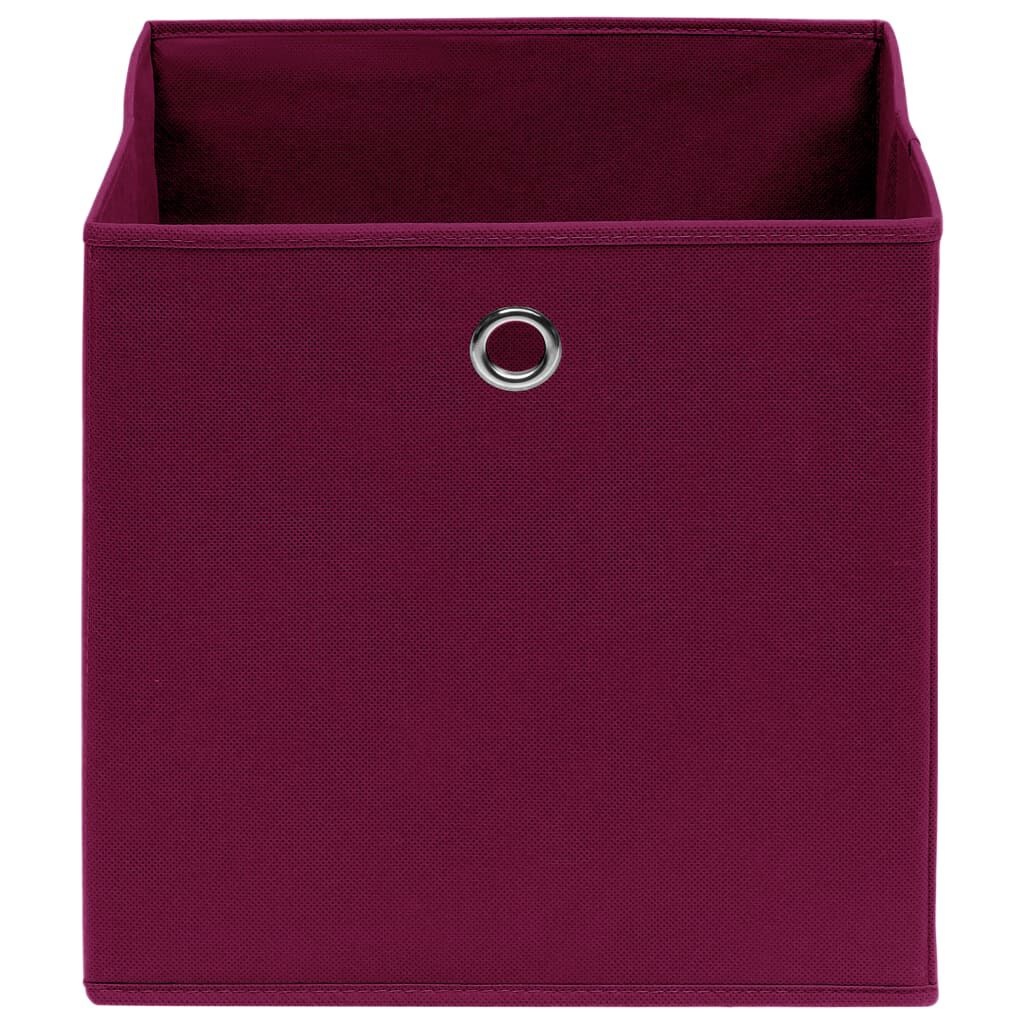 VidaXL Opbergboxen Donkerrood - Set van 2 - 32x32x32cm