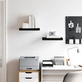 2x Zwevende Wandschappen MDF Zwart - 70% Korting