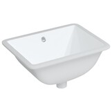vidaXL Rechthoekige Keramiek Wastafel - Wit - 47,5x35x19,5 cm - 71% Korting!