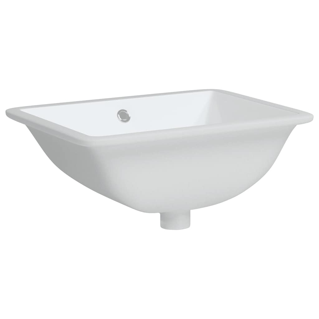 vidaXL Rechthoekige Keramiek Wastafel - Wit - 47,5x35x19,5 cm - 71% Korting!