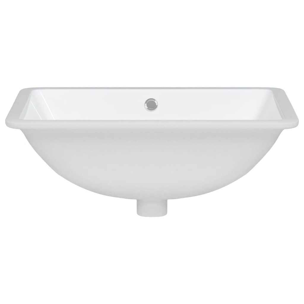vidaXL Rechthoekige Keramiek Wastafel - Wit - 47,5x35x19,5 cm - 71% Korting!