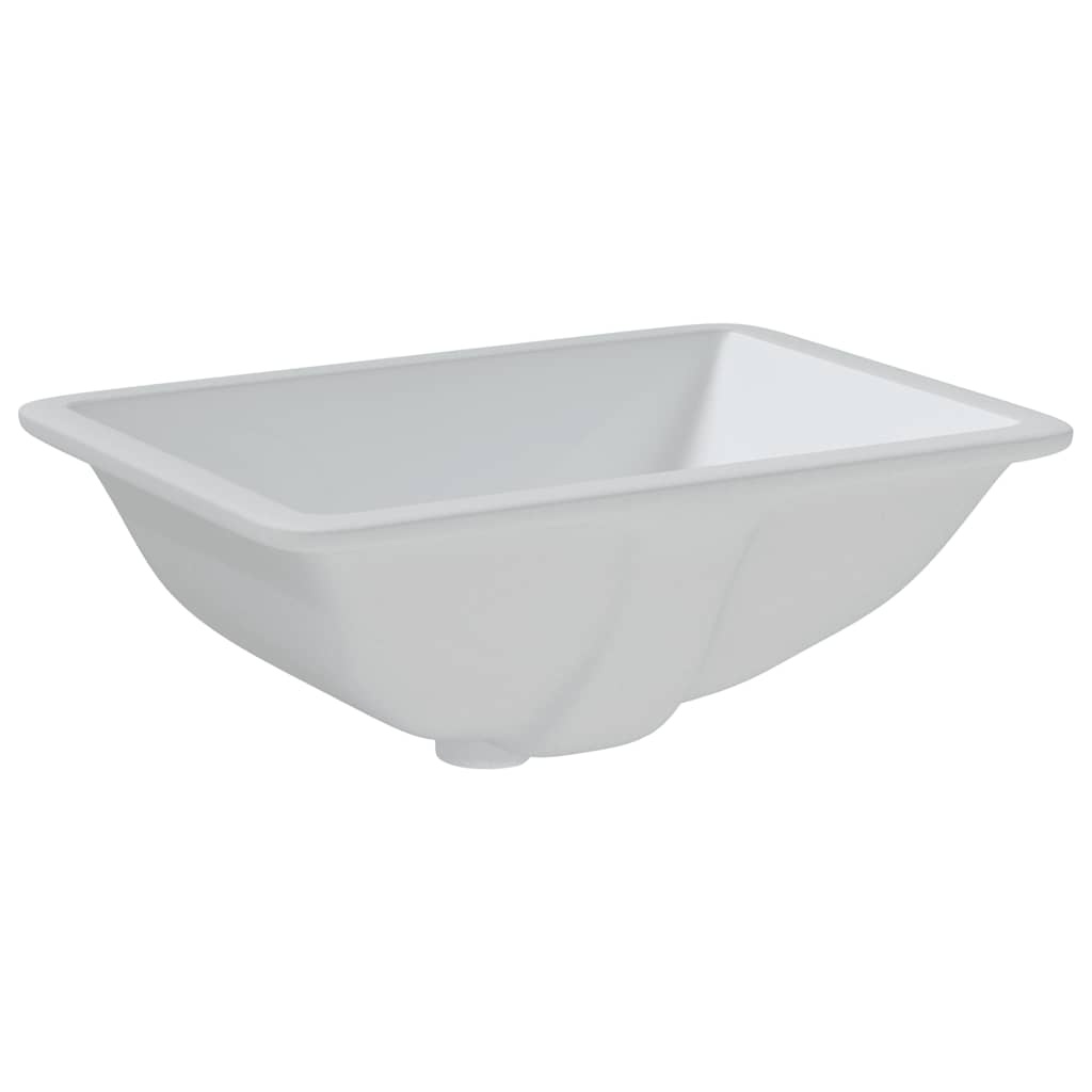vidaXL Rechthoekige Keramiek Wastafel - Wit - 47,5x35x19,5 cm - 71% Korting!