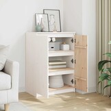 VidaXL Dressoir Grenenhout Wit - 75% Korting!