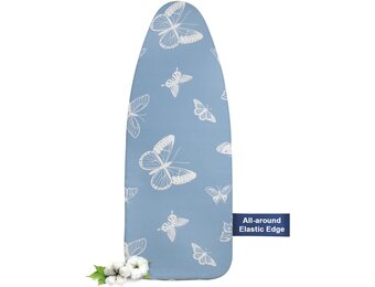 Strijkplankhoes met dikke vulling, hittebestendig & reflecterend - 100% katoen - 130-140x40-45 cm