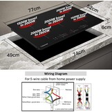 Inbouw Inductiekookplaat 5 Zones 9 Vermogensniveaus Booster Schuifregelaar Timer