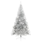 Zilverkleurige Halve Kunstkerstboom (240cm) - 54% Korting!