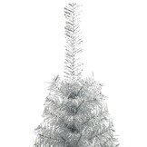 Zilverkleurige Halve Kunstkerstboom (240cm) - 54% Korting!