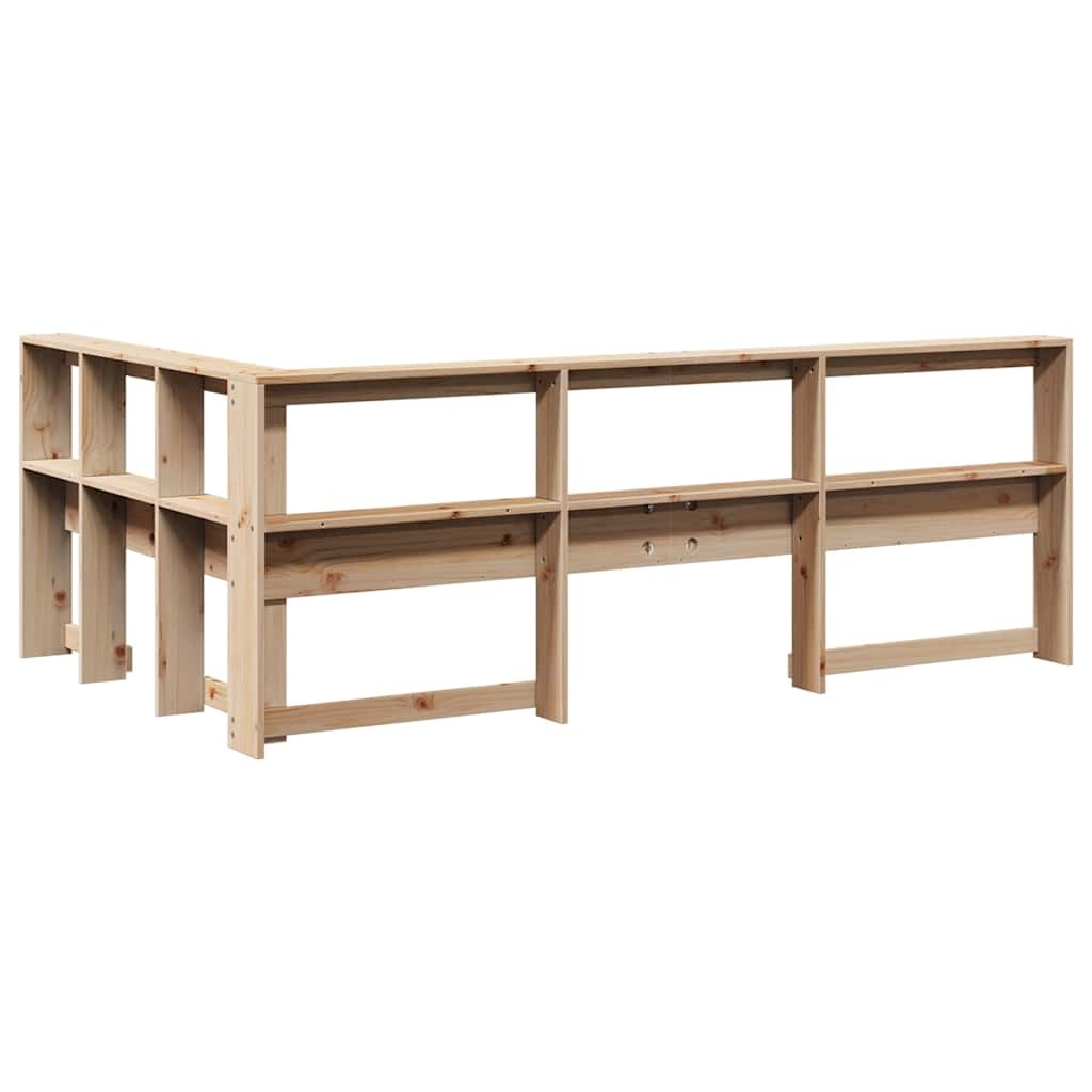 vidaXL Boekenkast Hoofdeinde L-vormig 120 cm - 47% Korting!
