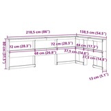 vidaXL Boekenkast Hoofdeinde L-vormig 120 cm - 47% Korting!