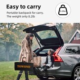 Projectiescherm 120 inch draagbaar met standaard, 16:9 4K HD, kreukvrij, lichtgewicht, voor binnen & buiten, met draagtas