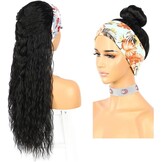 Zwarte Watergolf Haarbandpruik Synthetisch 26" Glueless - 52% Korting!