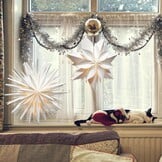 Kerstster Verlicht Papier Wit 60cm - 56% Korting