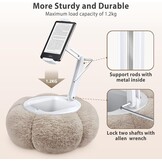 Tablet kussenstandaard pompoenvormig, 360° verstelbaar met uitneembare snacklade, voor 4,7-13 inch apparaten bed & bank