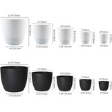 Zelfbewaterende Bloempotten Wit - Set van 4 (15cm) - 28% Korting!