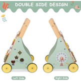 Montessori Houten Babyloopwagen, Multifunctionele Loophulp om te Leren Lopen