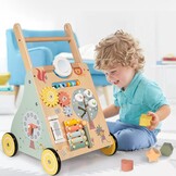 Montessori Houten Babyloopwagen, Multifunctionele Loophulp om te Leren Lopen