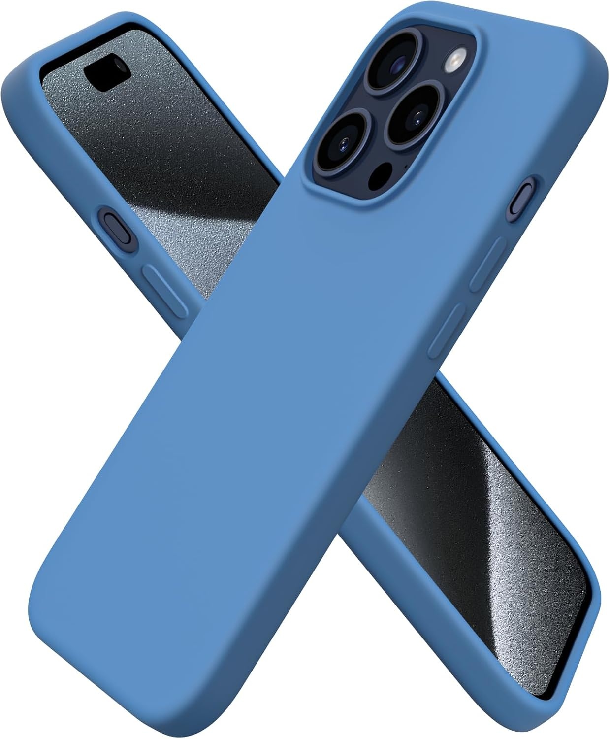 Hoesje iPhone 15 Pro 6,1" Vloeibare Siliconen Krasbestendig Schokbestendig Grijs - 44% Korting