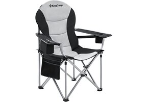 Opvouwbare Campingstoel XL - 160 kg - Koeltas & Bekerhouder - Zwart