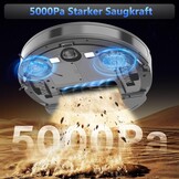 Robotstofzuiger met dweilfunctie 2-in-1, 4500 Pa zuigkracht, zelfopladend, wifi, 150 min, voor dierenharen, tapijt & harde vloeren