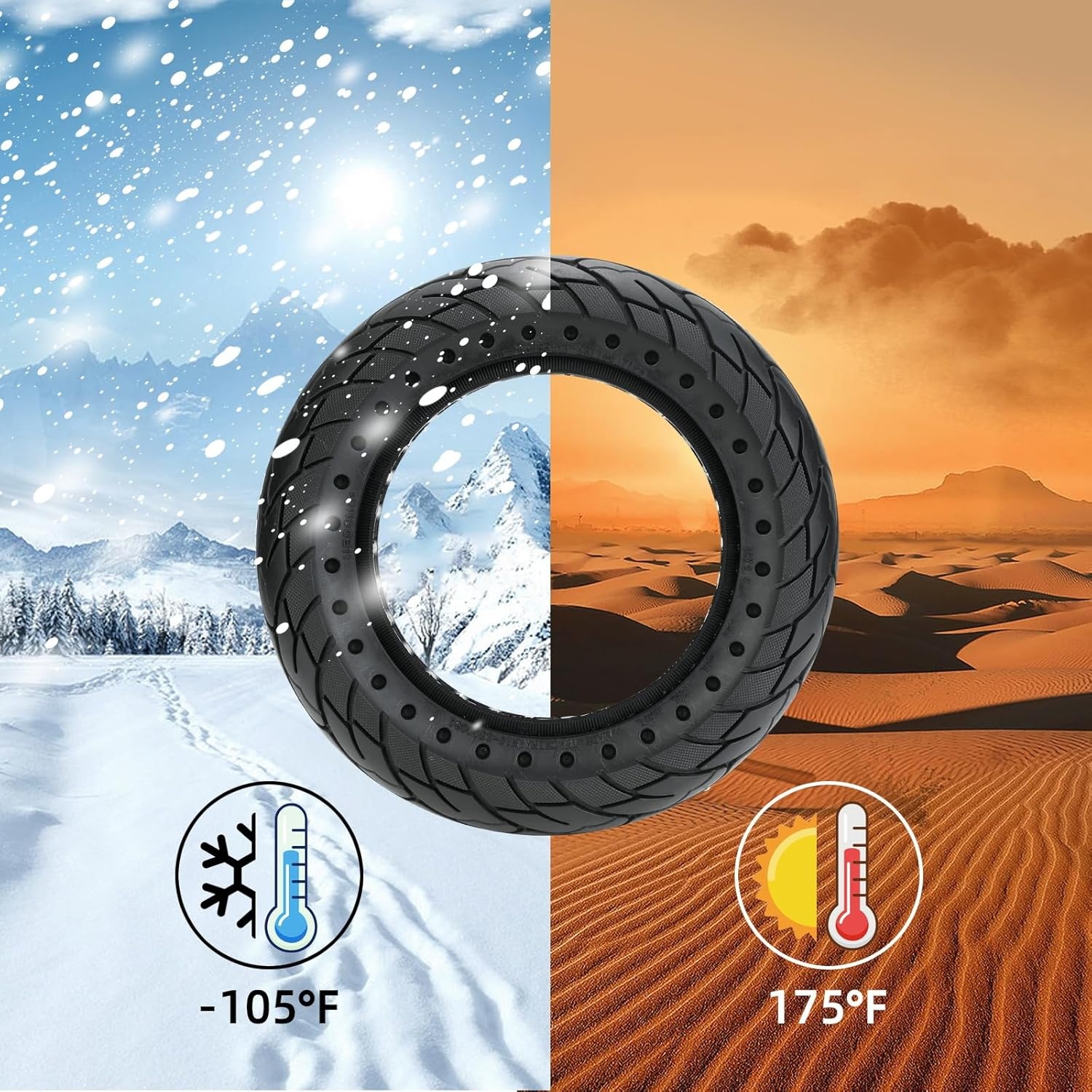 Scooterbanden Massief Rubber 10 inch 10x2.50 60/70-6,5 voor Ninebot Max G30D 2 Set van 2 met Stickers & Gereedschap